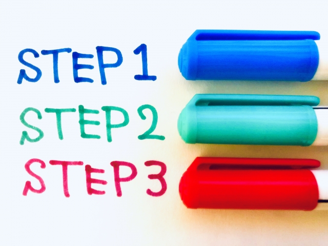 step1からstep3までの写真